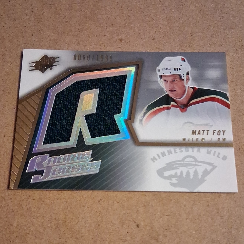 Serial #'d Rookie Jersey Hockey Card